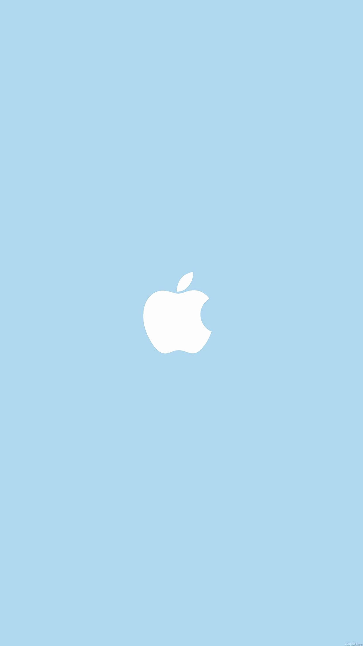 Apple Logo Cute Blue Aesthetic Wallpaper