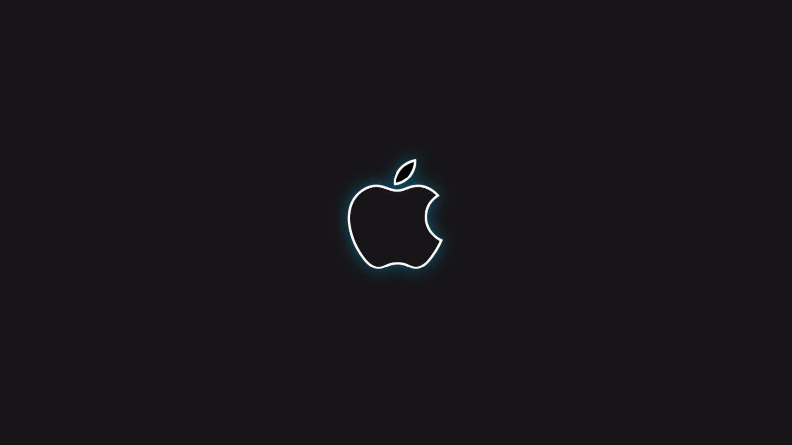 Apple Logo Farve Sort Baggrund Wallpaper