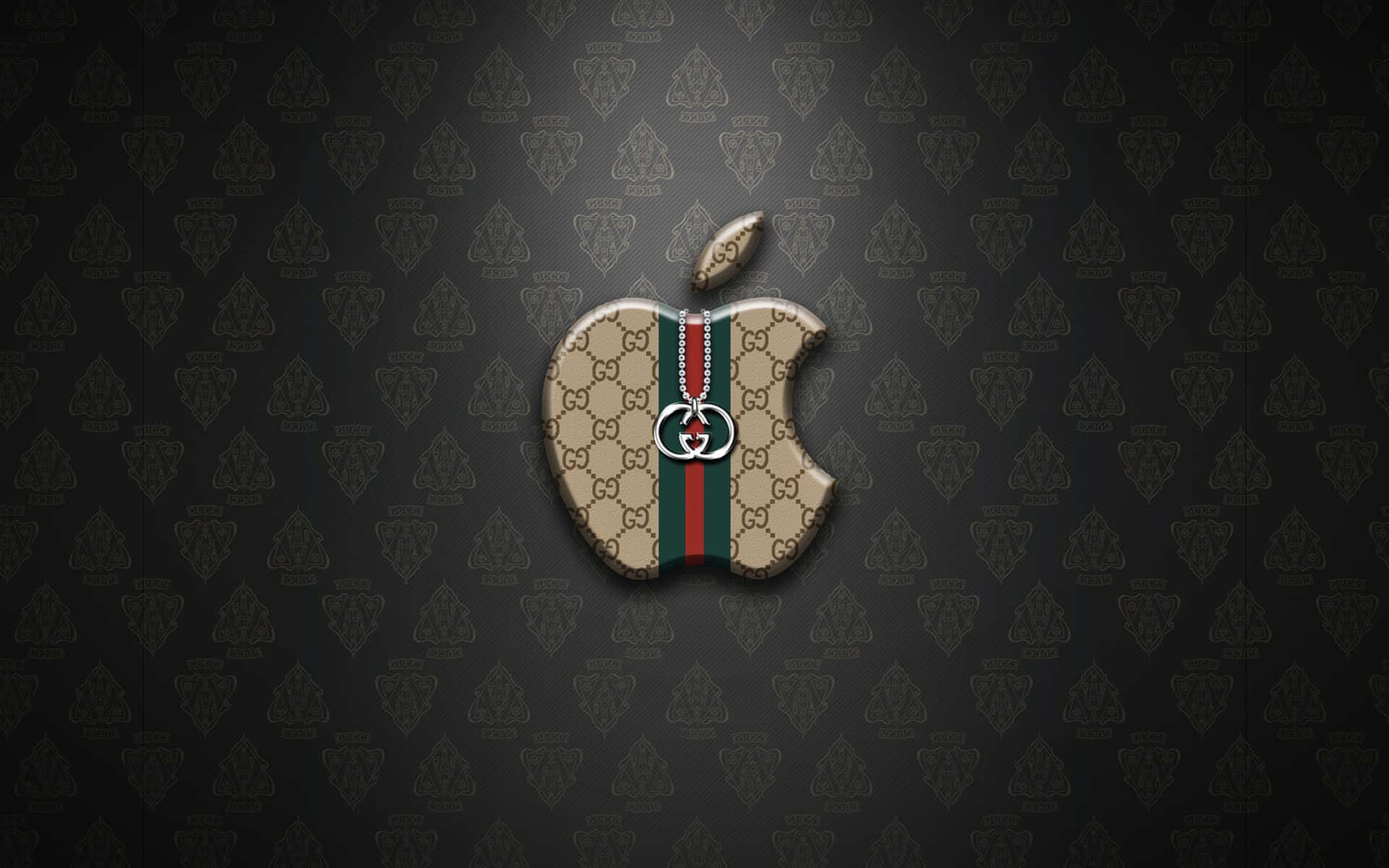 Logotipode Apple Gucci 4k. Fondo de pantalla