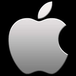 Download Apple Logo Icon Silver | Wallpapers.com