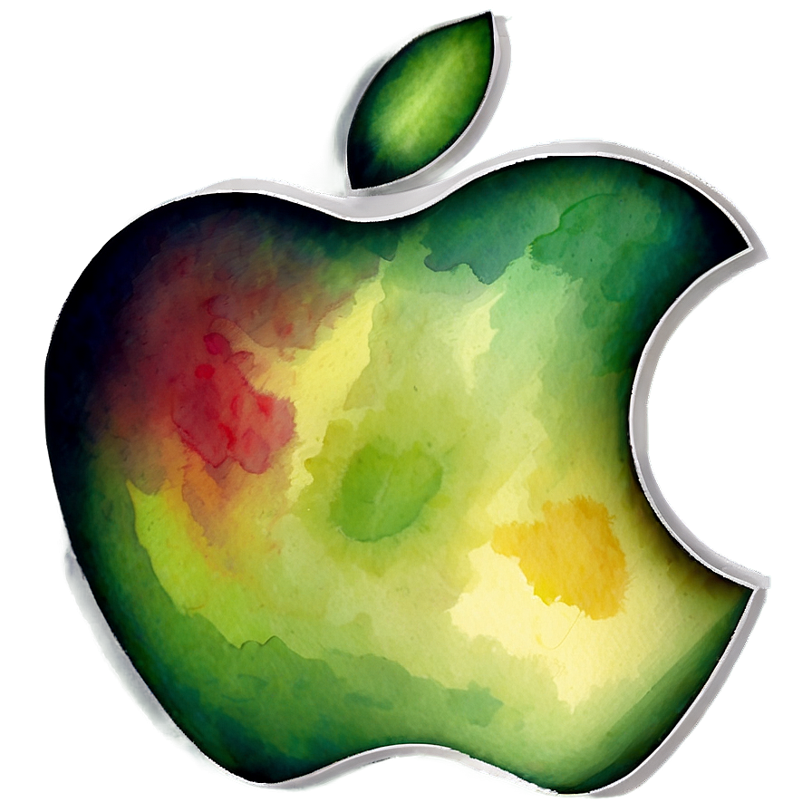 Apple Logo In Watercolor Png Lln PNG