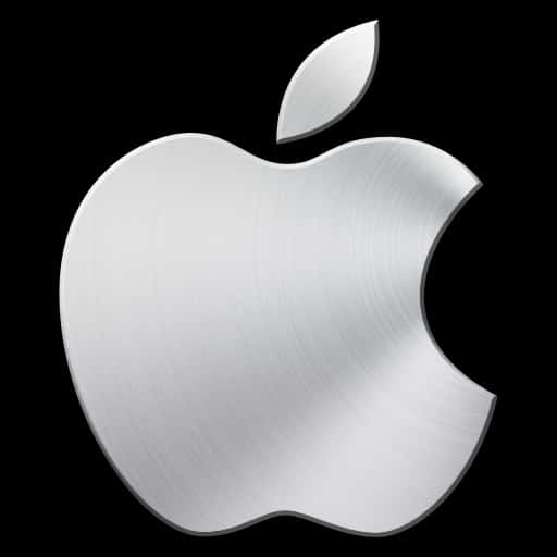 Apple Logo Metallic Texture PNG