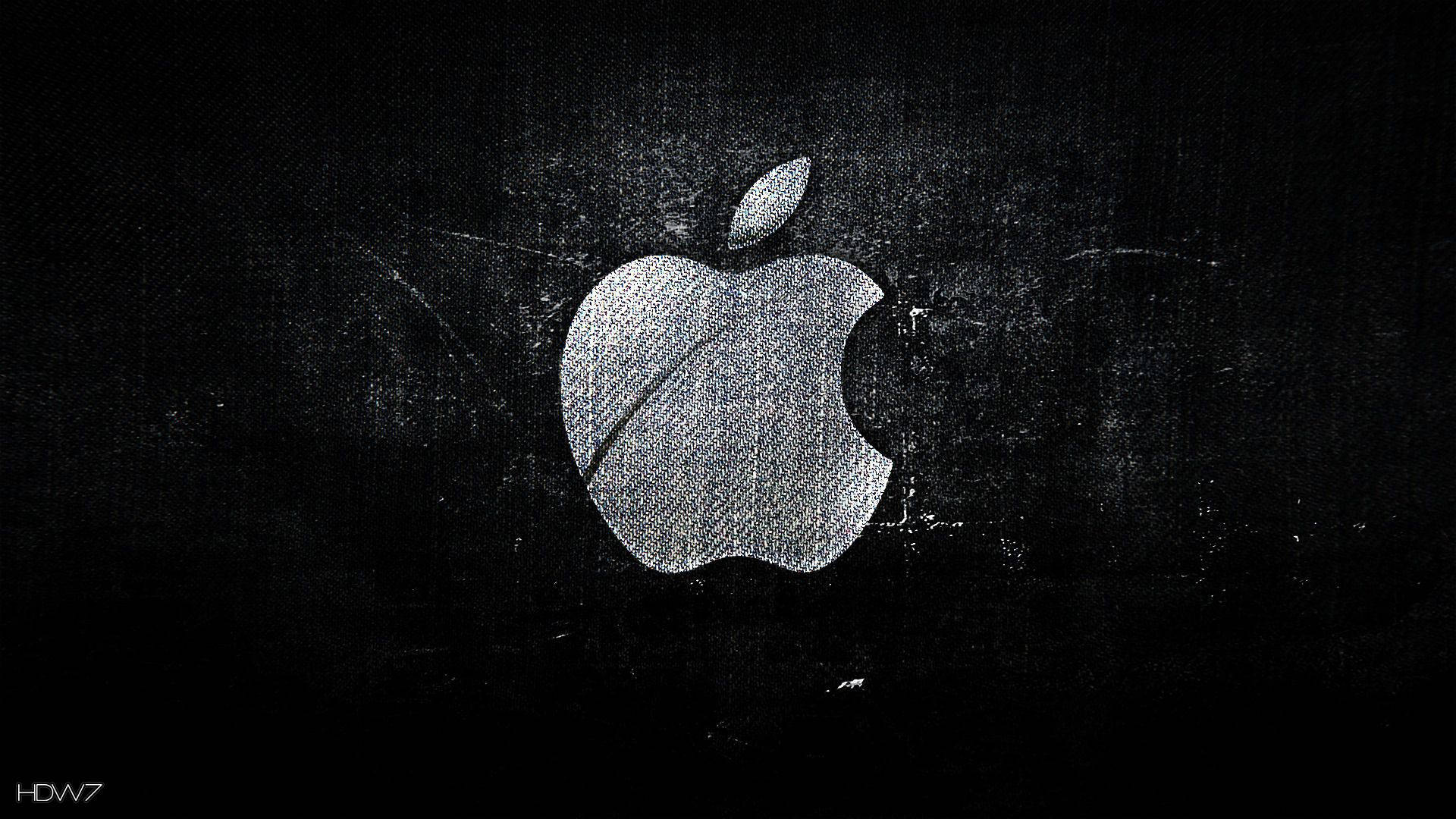 Logode Apple En Fondo Negro De Escritorio Fondo de pantalla