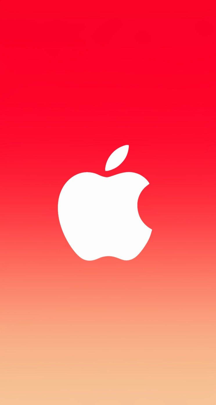 Download Apple Logo Orange Gradient Original Iphone 4 Wallpaper | Wallpapers .com