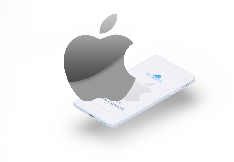 Apple Logo Over Smartphone PNG