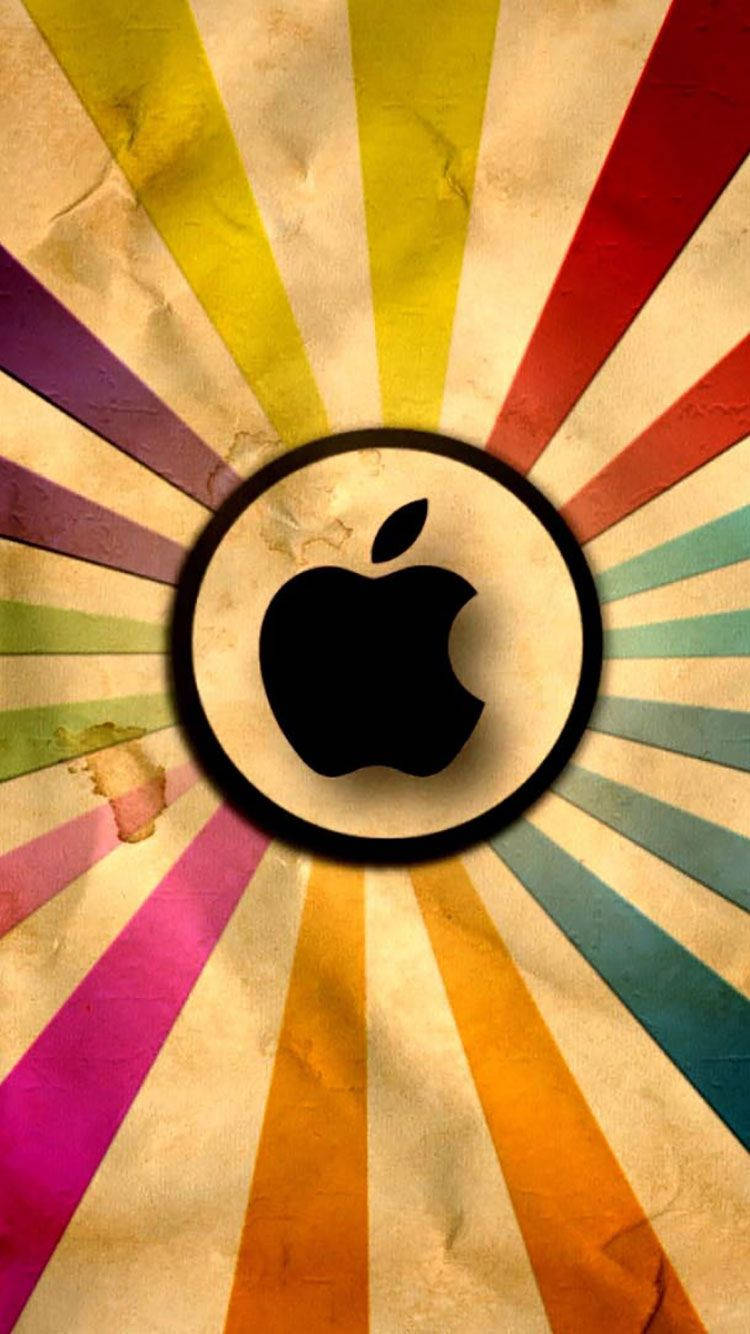 Apple Logo Retro Aesthetic Iphone Wallpaper