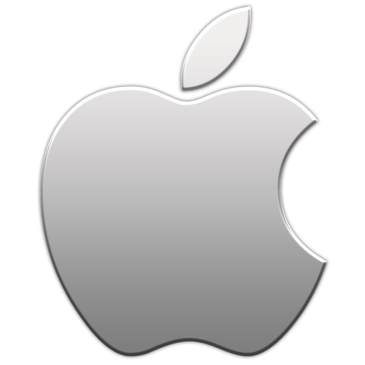 Apple Logo Silver PNG