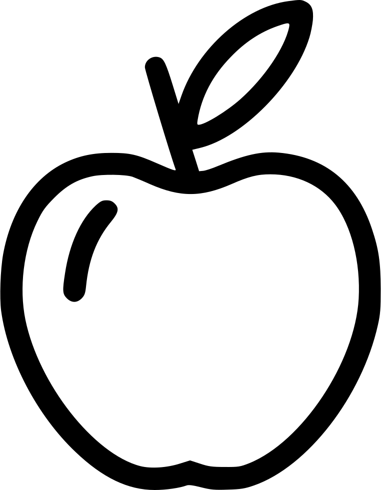 Apple Logo Simple Outline PNG