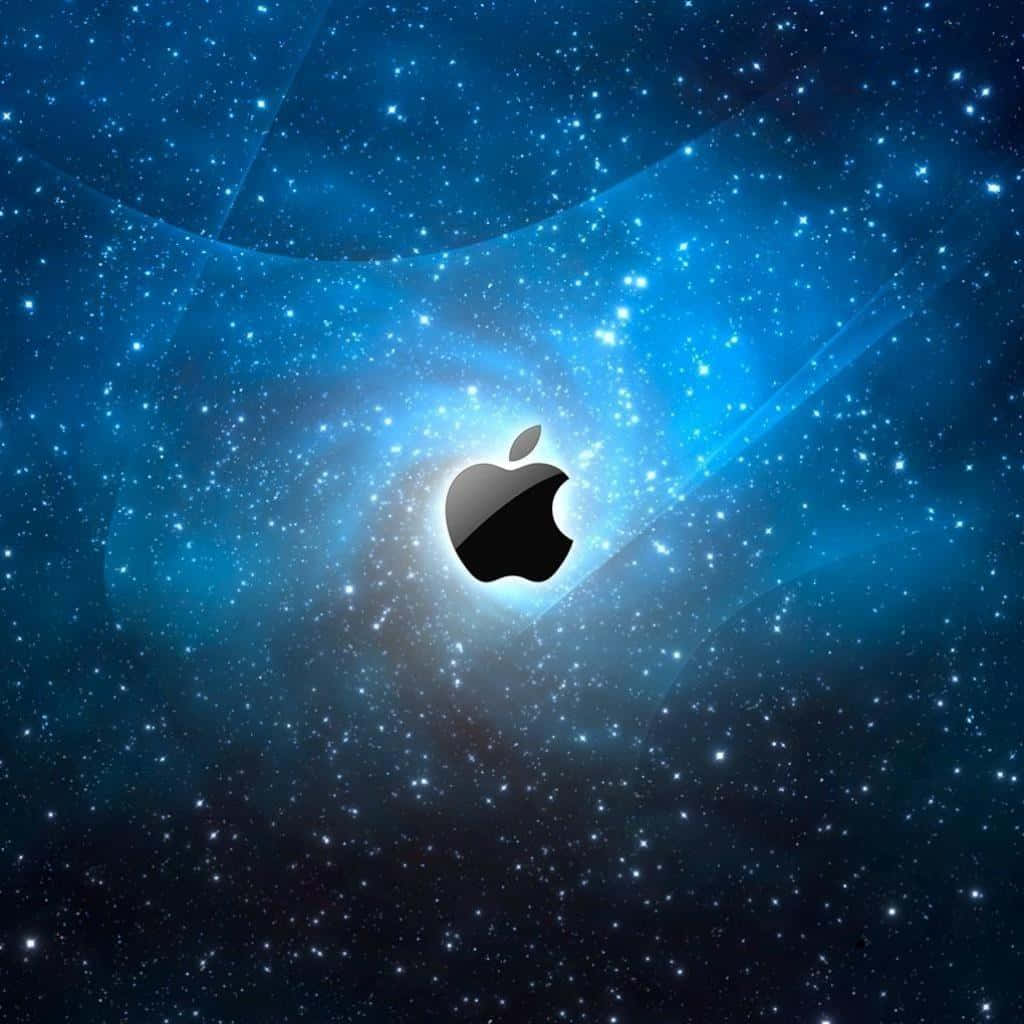 Apple Logo Starry Space Backdrop Wallpaper