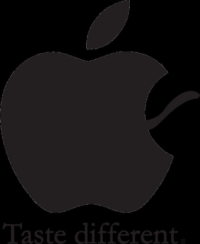 Apple Logo Taste Different PNG