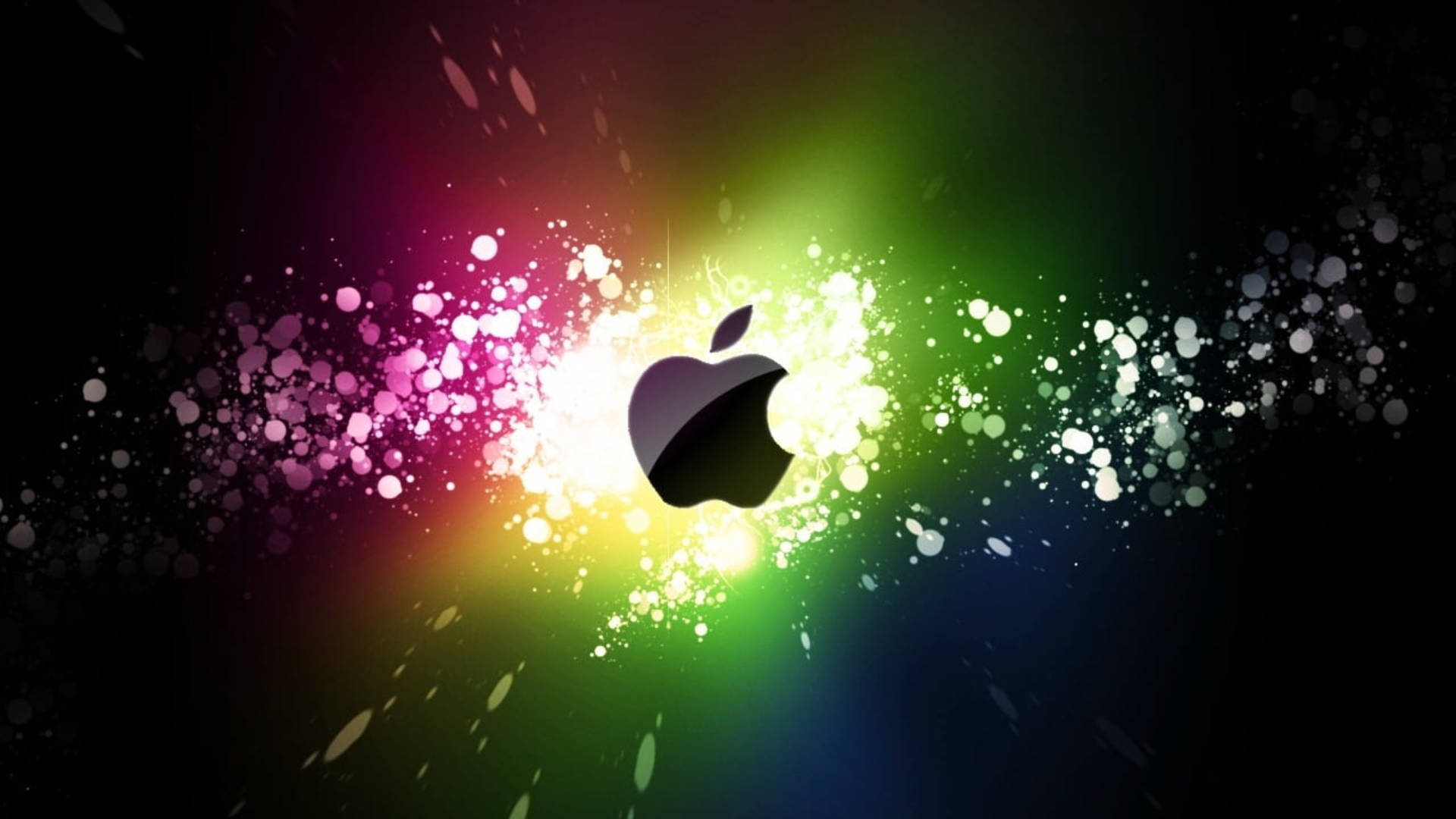 Apple Logo With Spectrum Wallpaper
