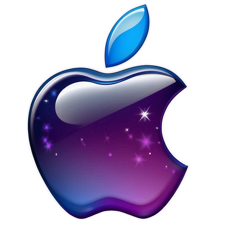 Download Apple Logo With Stars Png Khe36 | Wallpapers.com