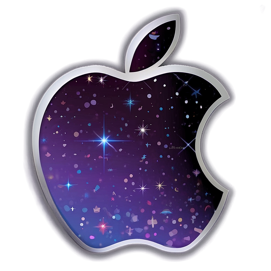 Download Apple Logo With Stars Png Ogm | Wallpapers.com