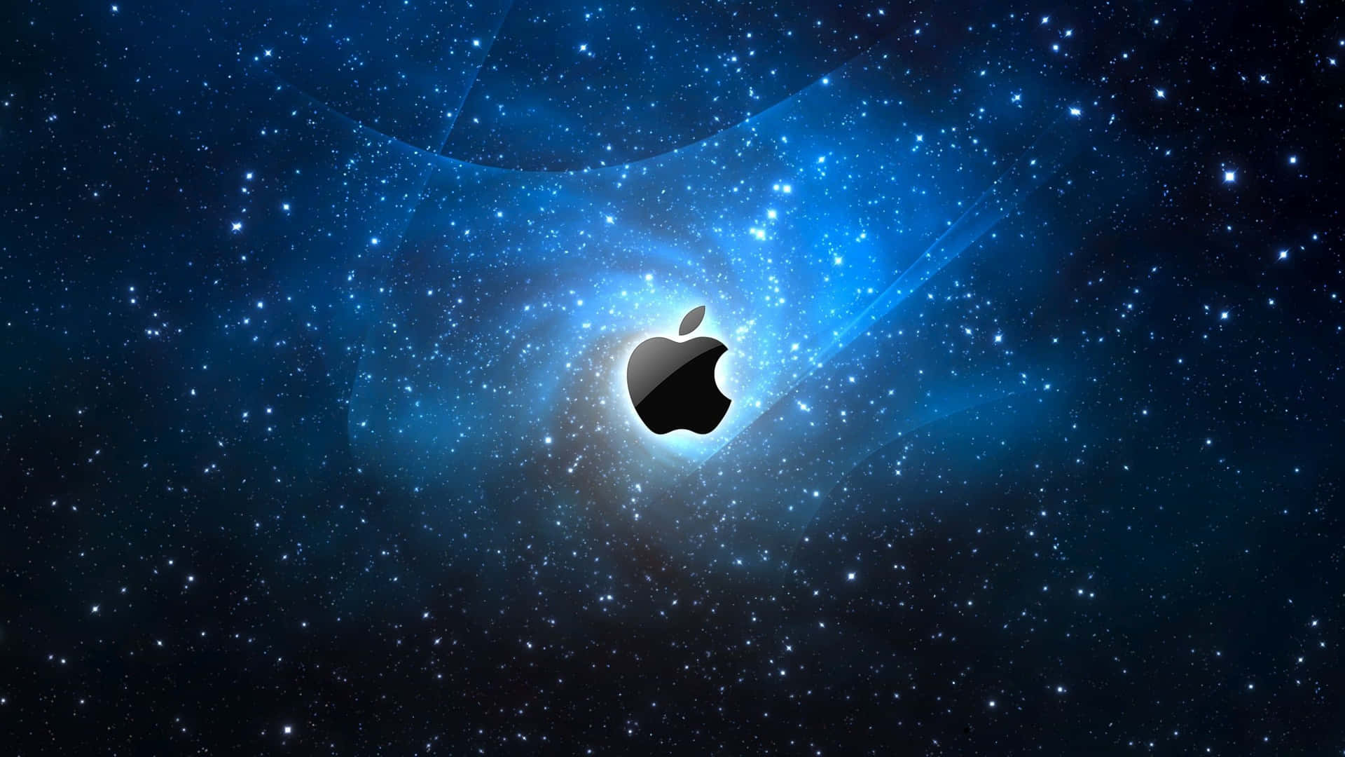Fondode Escritorio De Apple Mac En El Espacio Azul De La Galaxia. Fondo de pantalla
