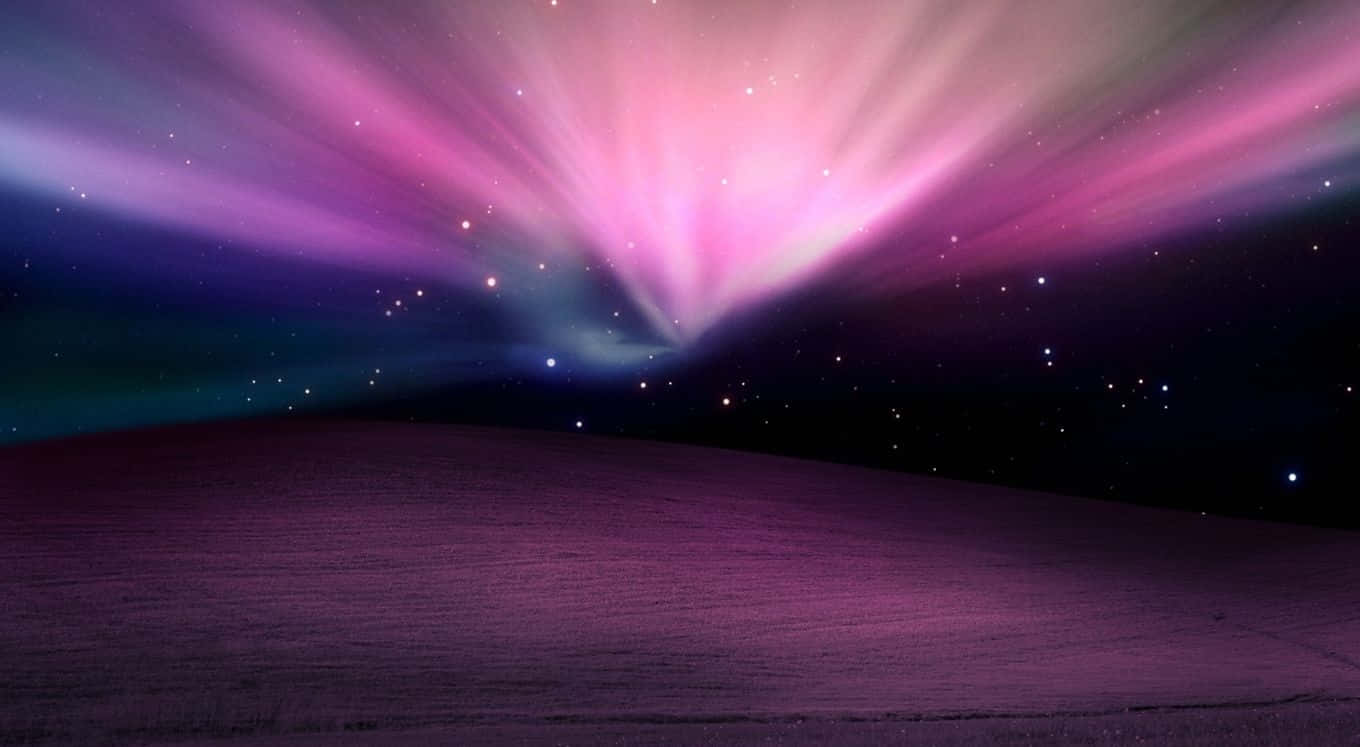 Apple Mac Schreibtisch Aurora Himmel Wallpaper