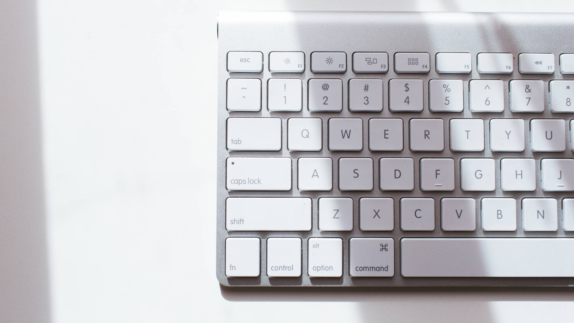 Apple Mac White Computer Keyboard Background