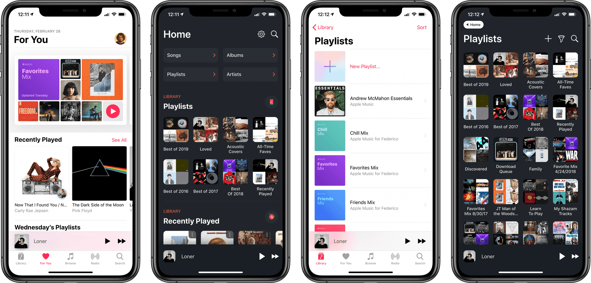 Apple Music App Screenshots PNG