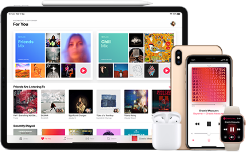 Apple Music Devices Showcase PNG