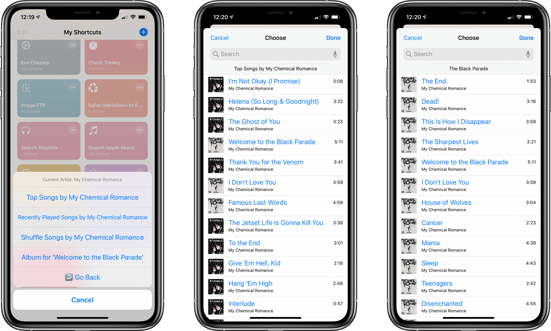 Apple Music Playlist Selection Screenshots PNG