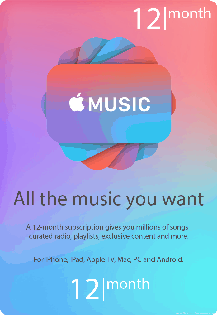 Apple Music Subscription Advert PNG