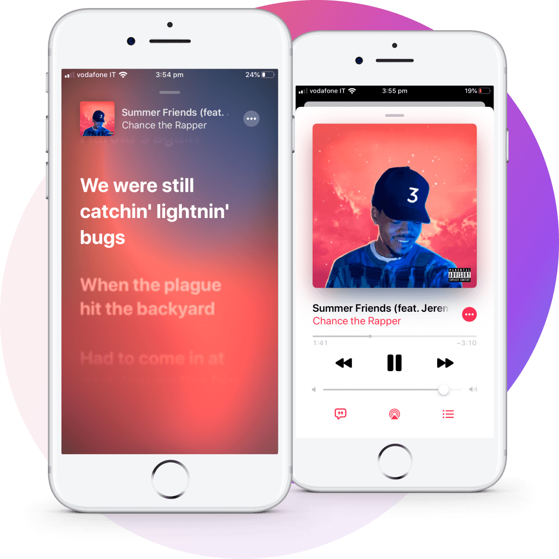 Apple Music Summer Friends Song Display PNG