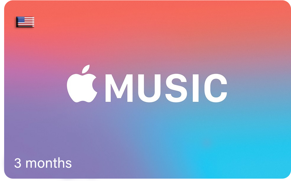 Apple Music3 Months Promotion Card PNG