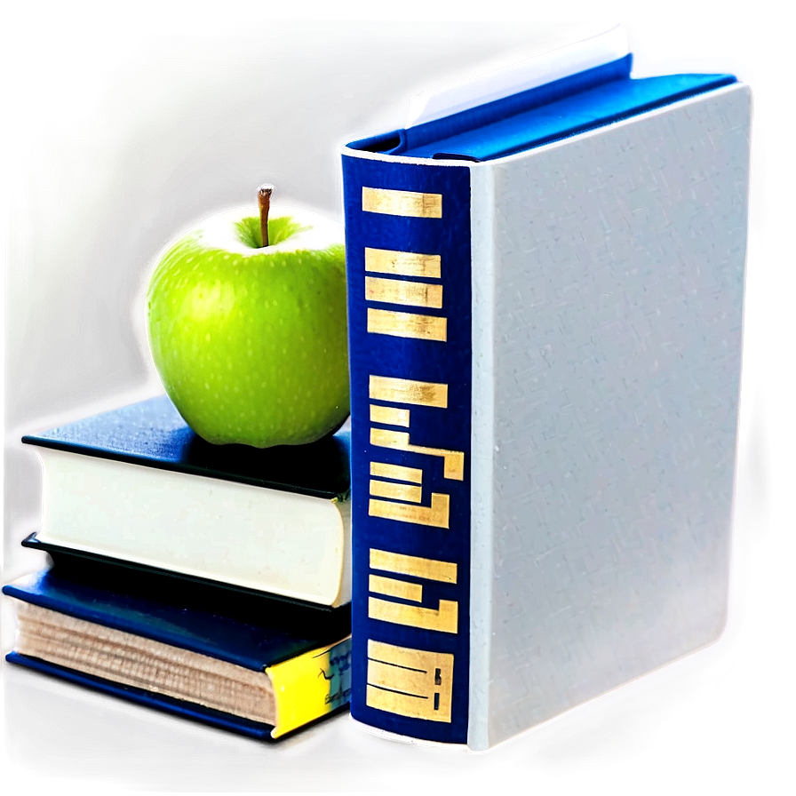 Apple On Books Png Rij96 PNG