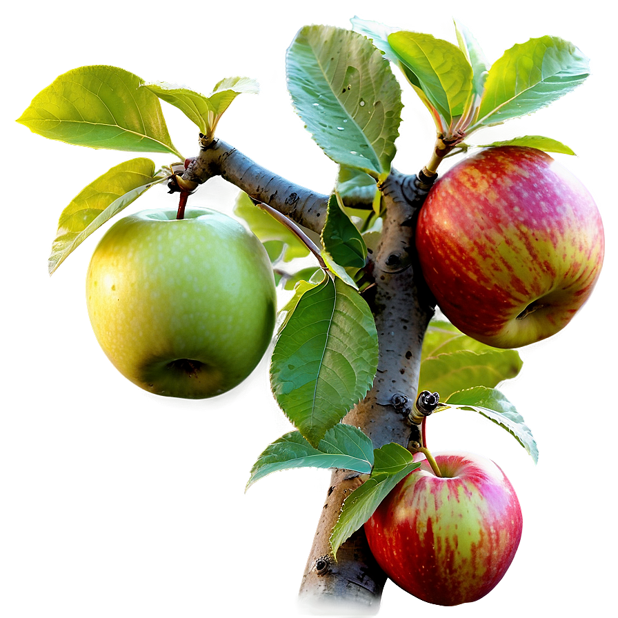 Apple On Tree Png Mnu PNG