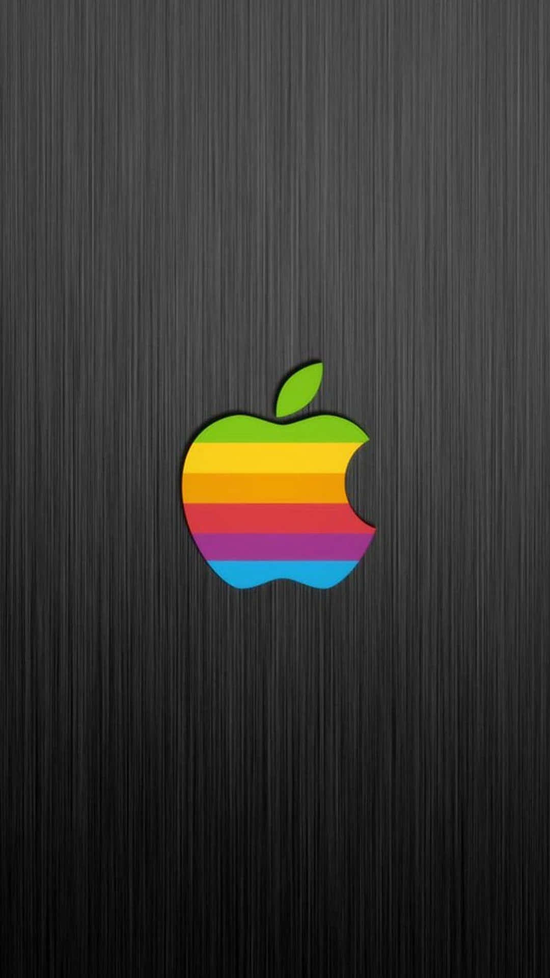 Brilhantee Colorido Gadget Da Apple Com Frutas De Maçã Sendo Exibidas.