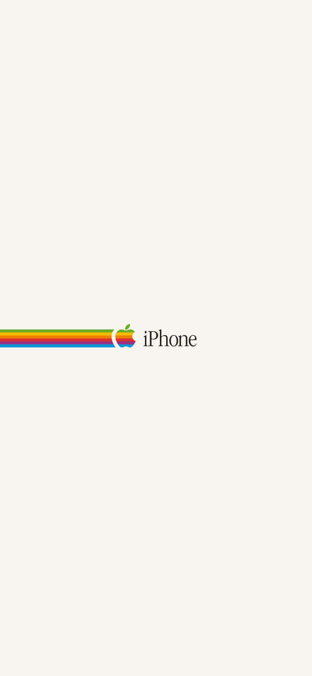Det ikoniske Apple-logo er fremhævet på tapetet.