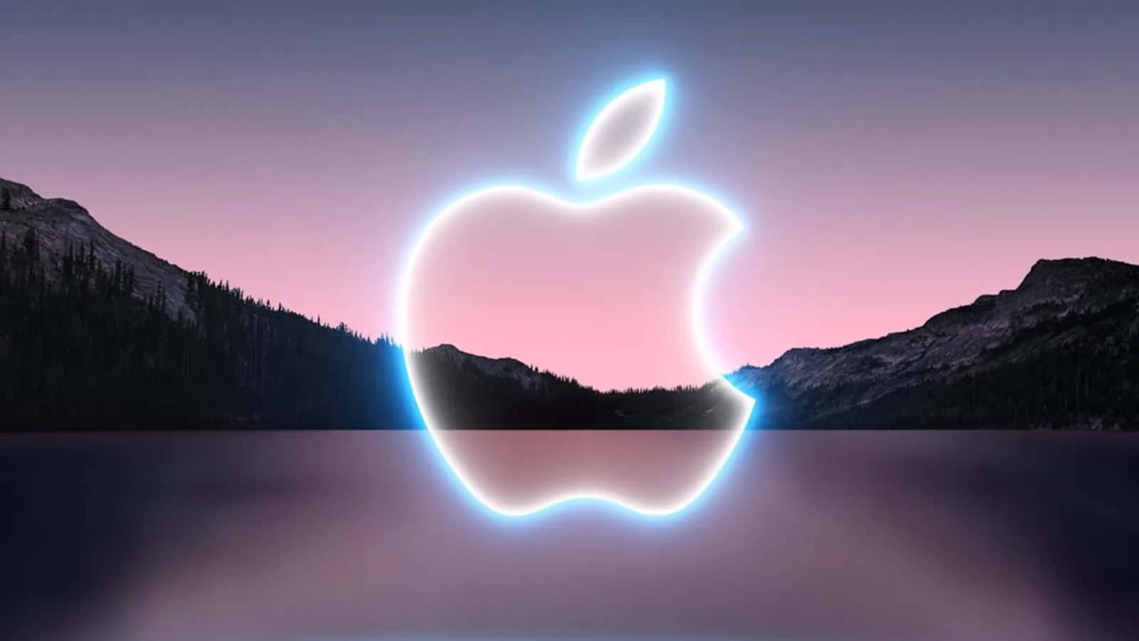 Apple Logoet stråler klart