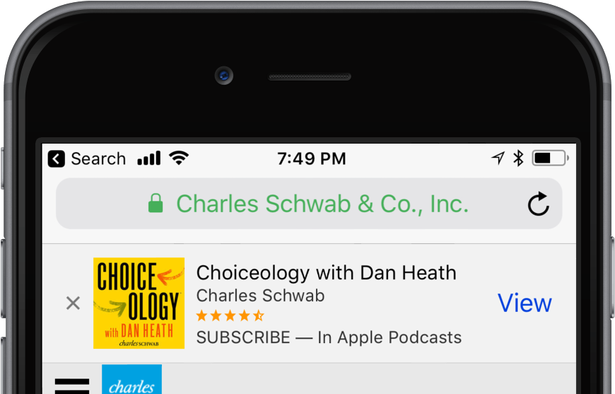 Apple Podcast App Charles Schwab PNG