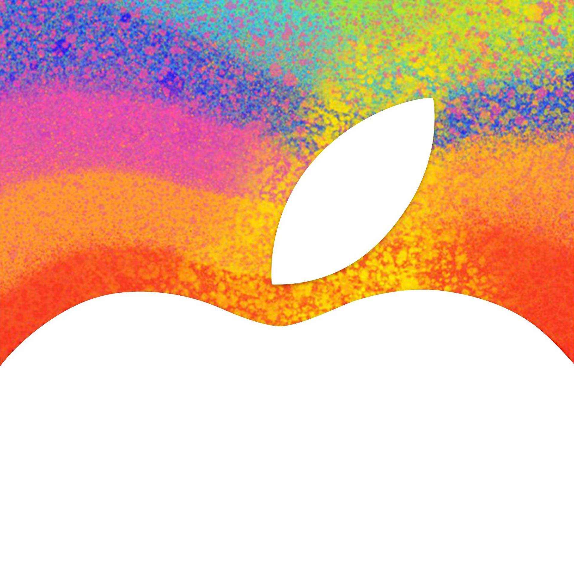 iPhone6papers.com | iPhone 6 wallpaper | at41-logo-apple-rainbow -pixel-art-illustration-blue