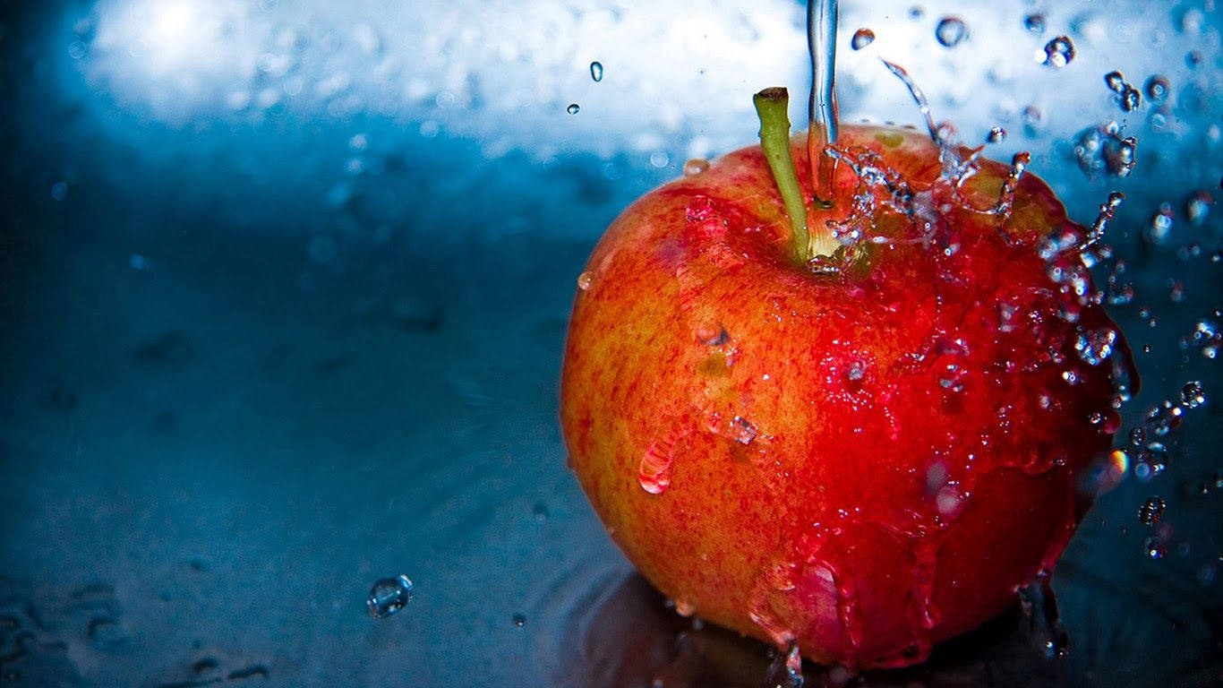 Apple Splash Food Art Wallpaper