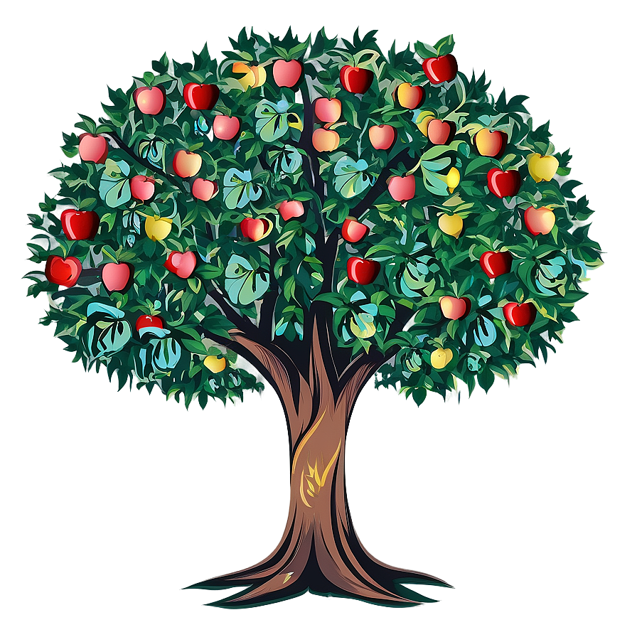 Apple Tree Vector Png 06132024 PNG
