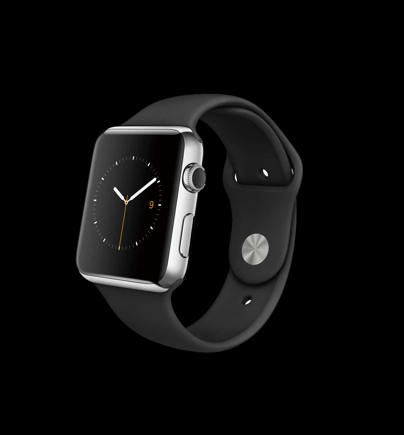 Semuestra Un Apple Watch Sobre Un Fondo Negro