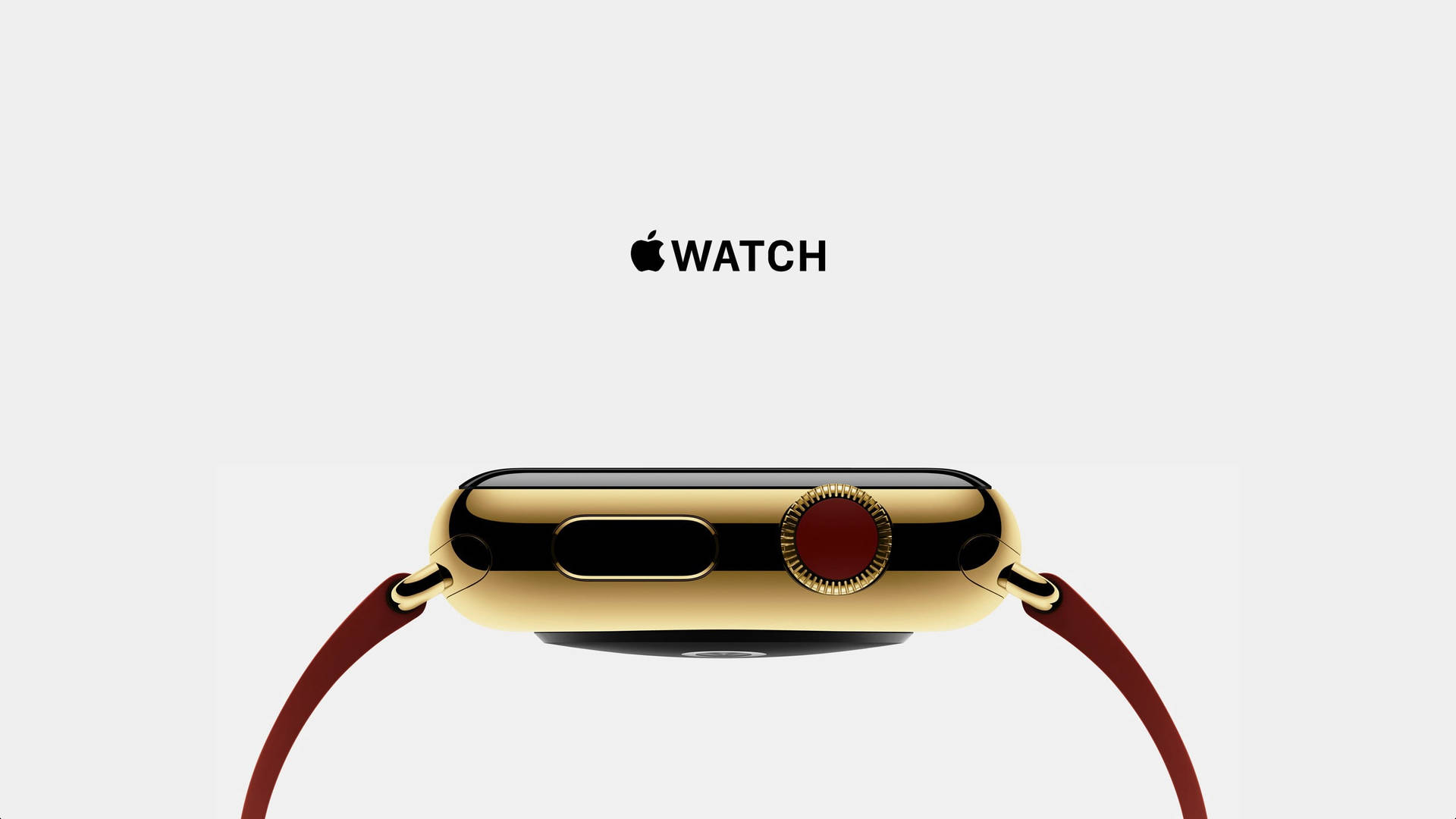 Apple Watch Gold Bezel Red Crown Wallpaper