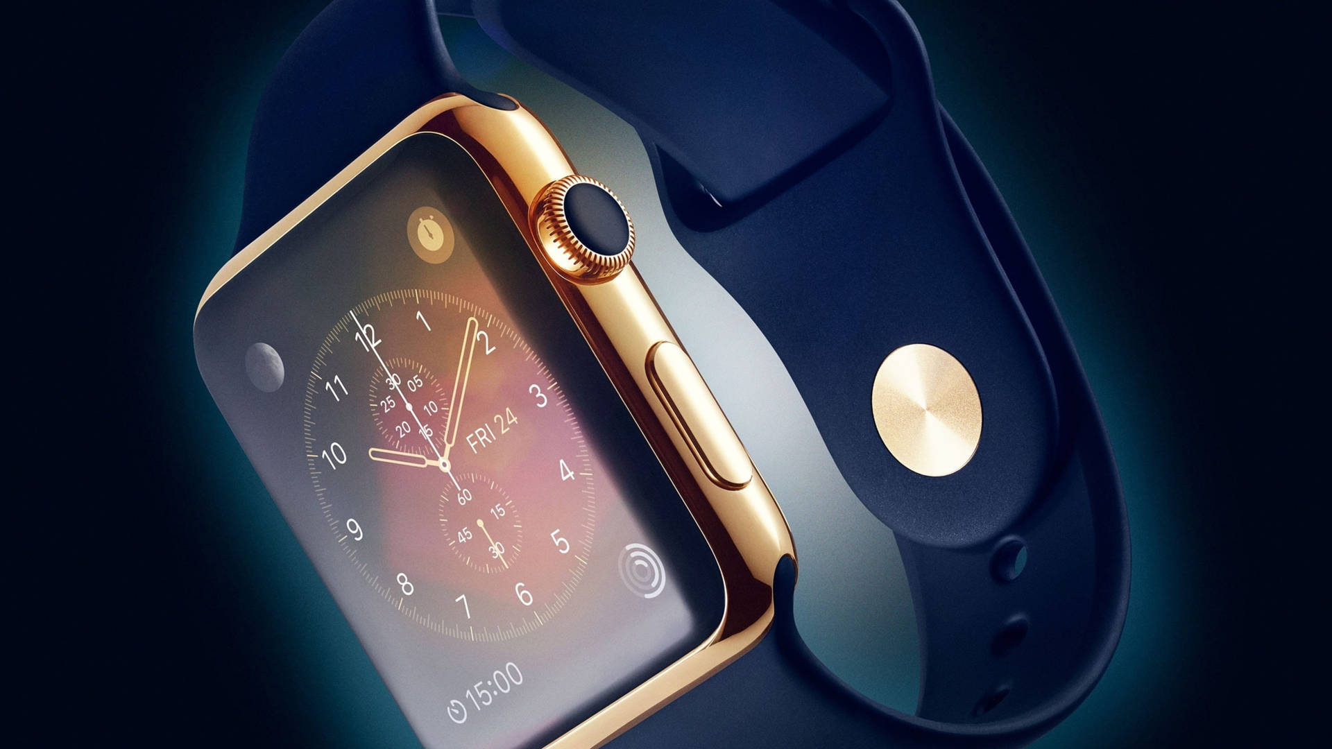 Apple Watch Luxurious Gold Bezel Wallpaper