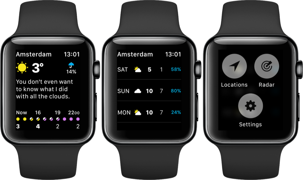 Apple Watch Series Weather App Display PNG