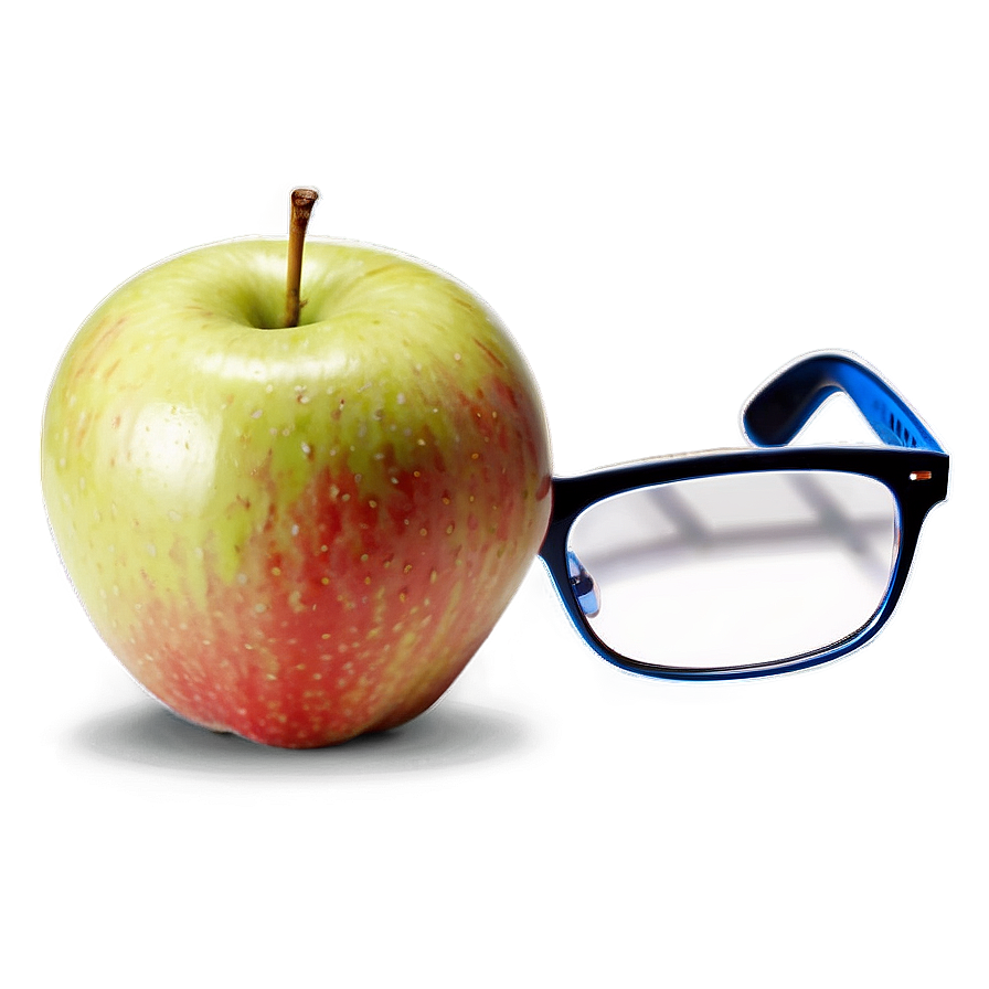 Apple With Glasses Png Kmy PNG