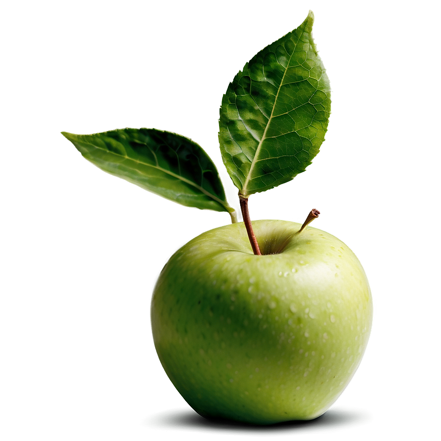 Apple With Leaf Png 04292024 PNG