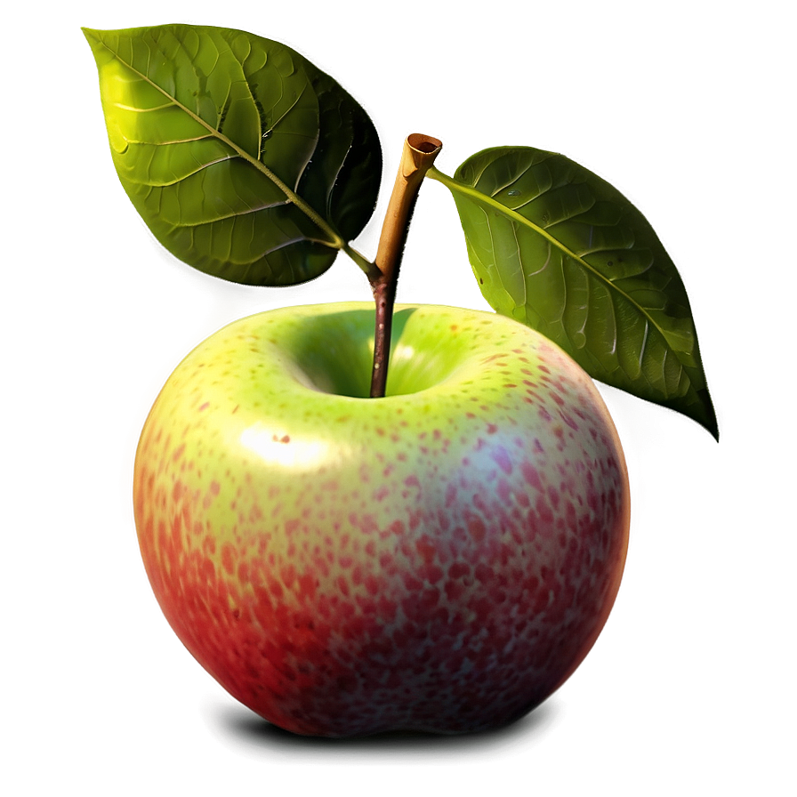 Apple With Leaf Png 06132024 PNG