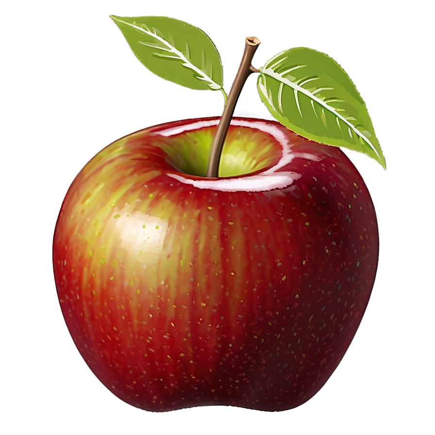 Apple With Leaf Png 49 PNG