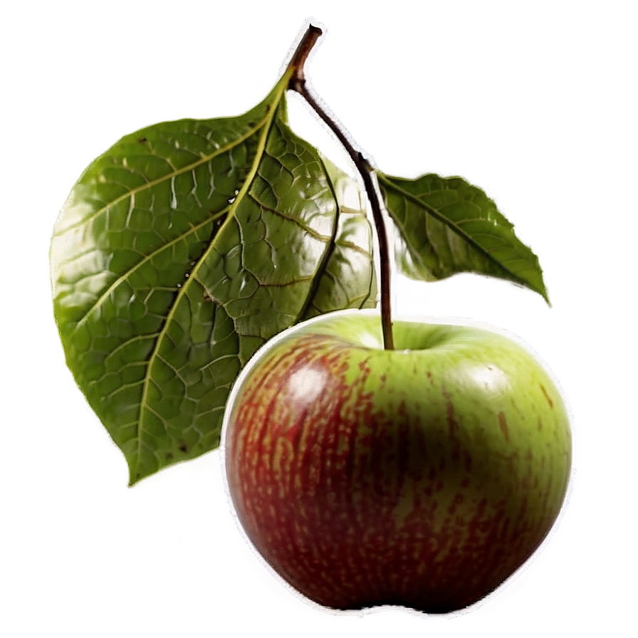 Apple With Leaf Png Hmj PNG