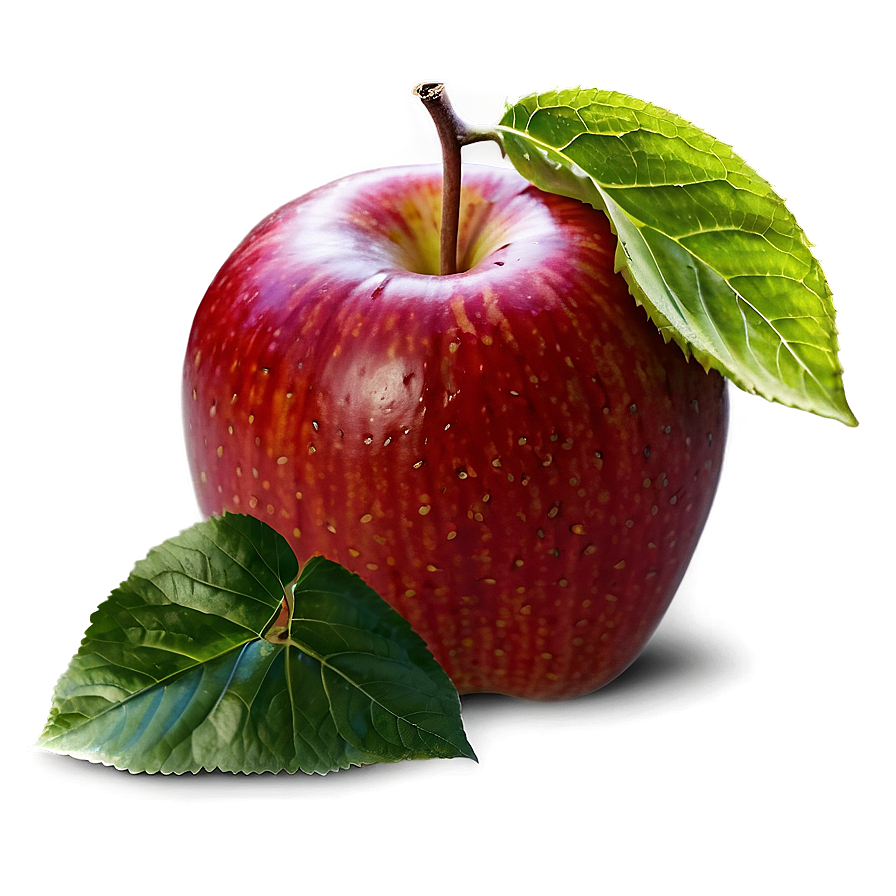 Apple With Leaf Png Iiy94 PNG