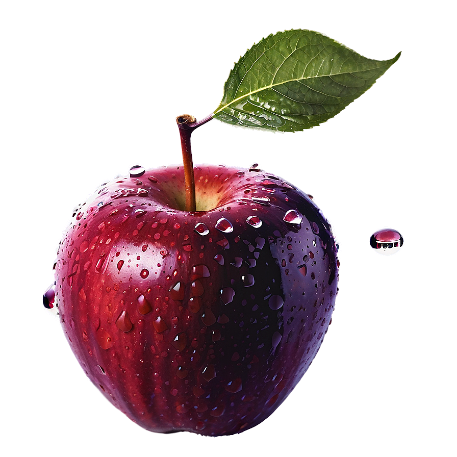 Apple With Water Drops Png 06262024 PNG