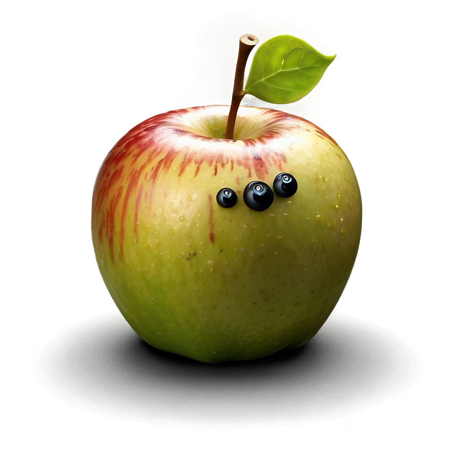 Apple With Worm Png Igb PNG