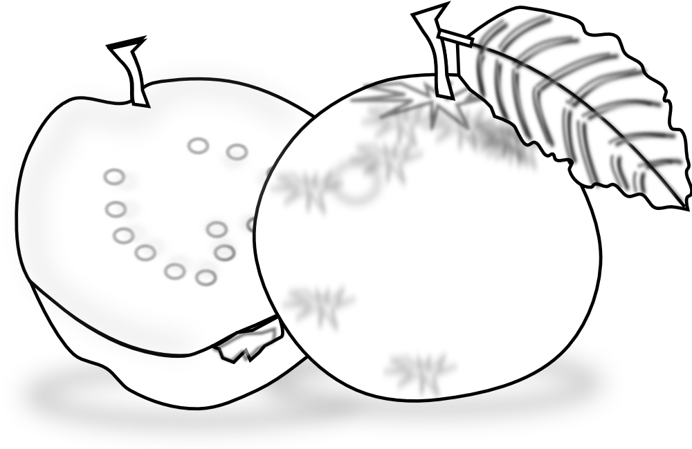 Appleand Guava Sketch PNG