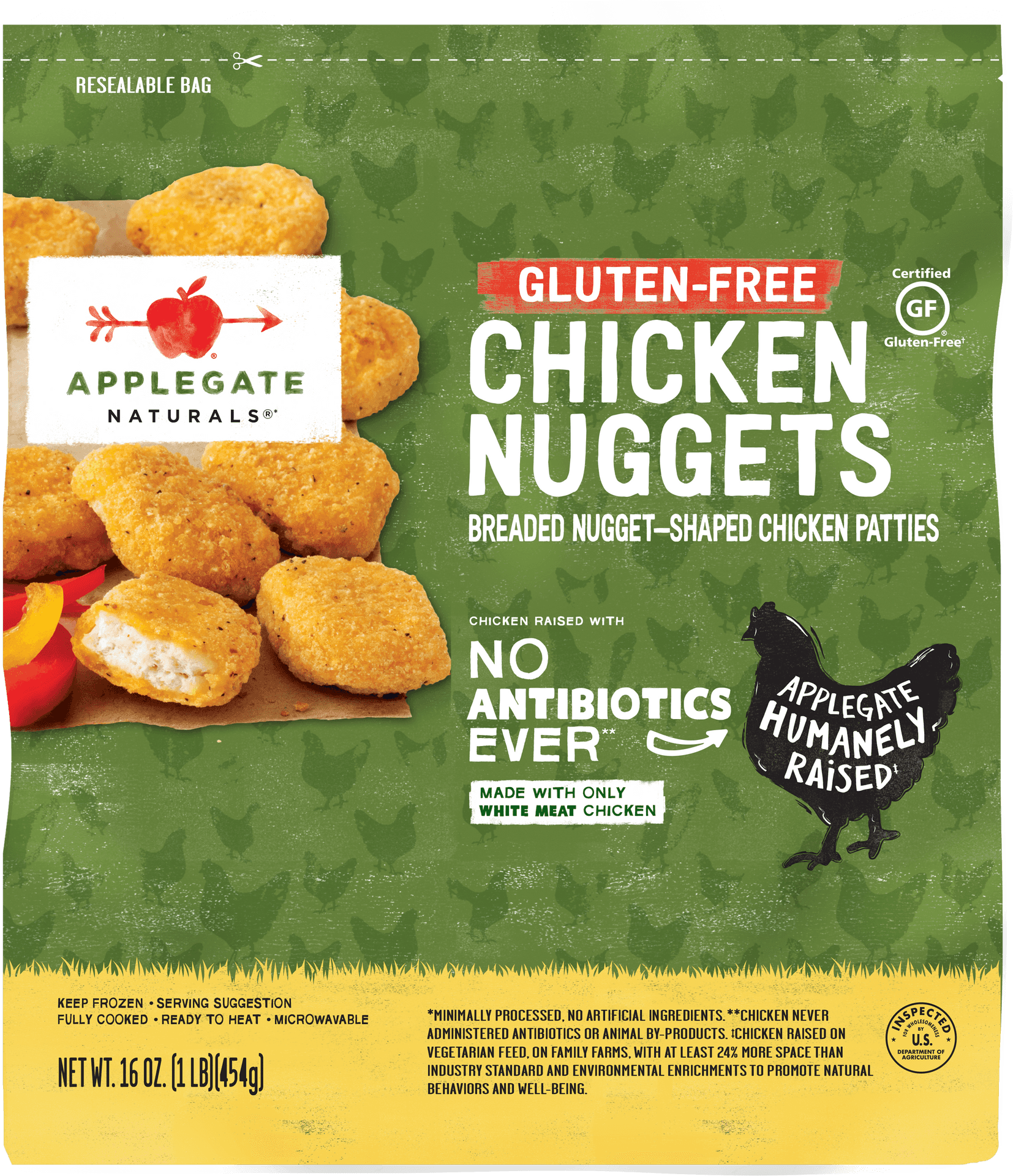Applegate Gluten Free Chicken Nuggets Package PNG