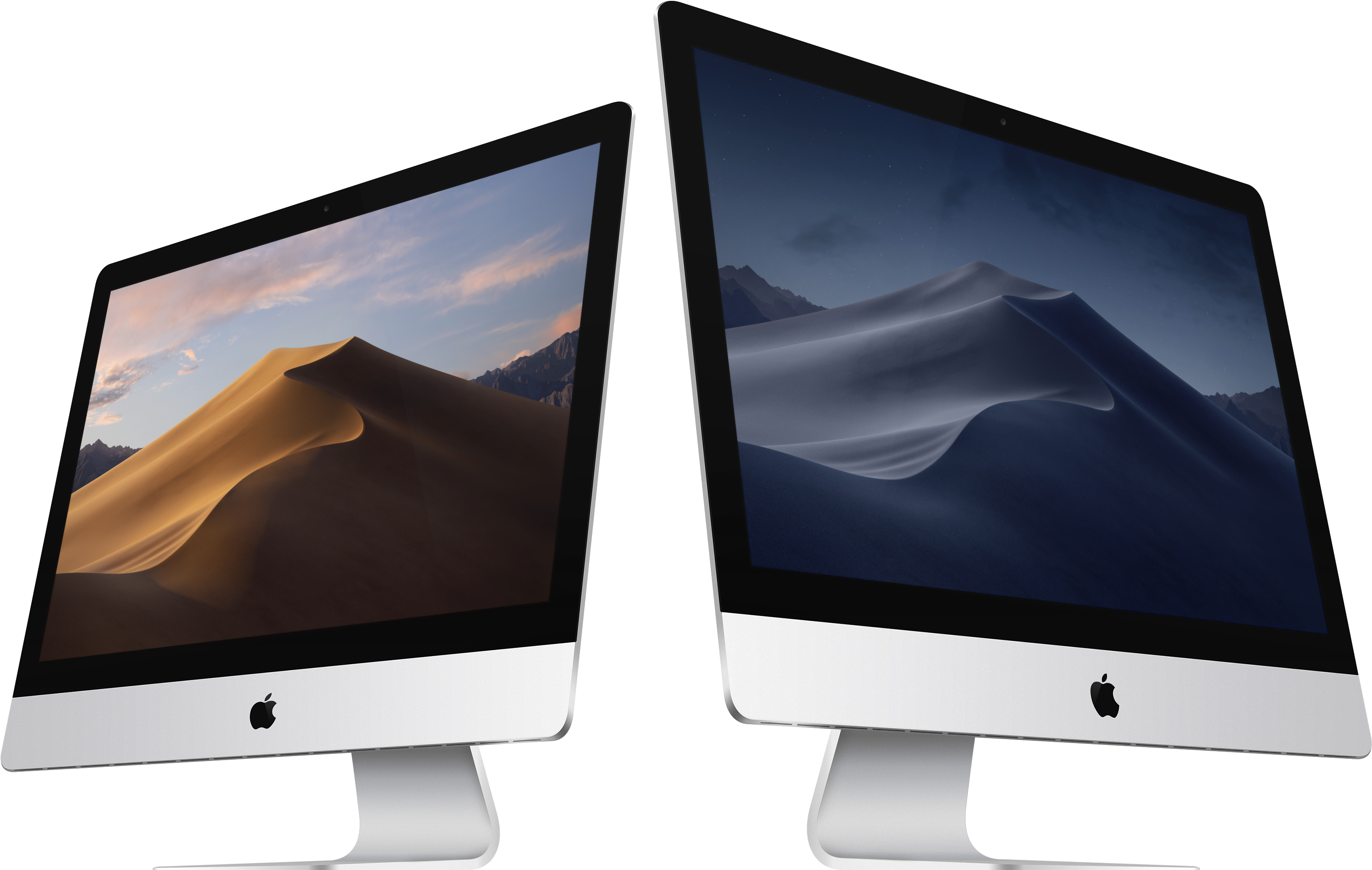 Applei Mac Dual Display Setup PNG